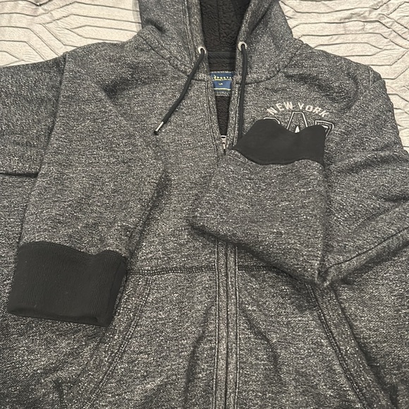 Men’s Aeropostale Grey Zipper Hoodie Size L - Picture 6 of 10
